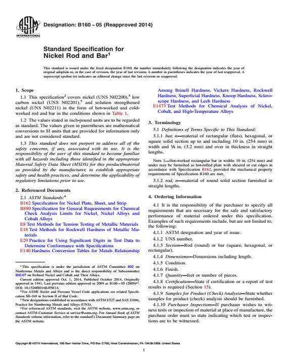 ASTM B 160