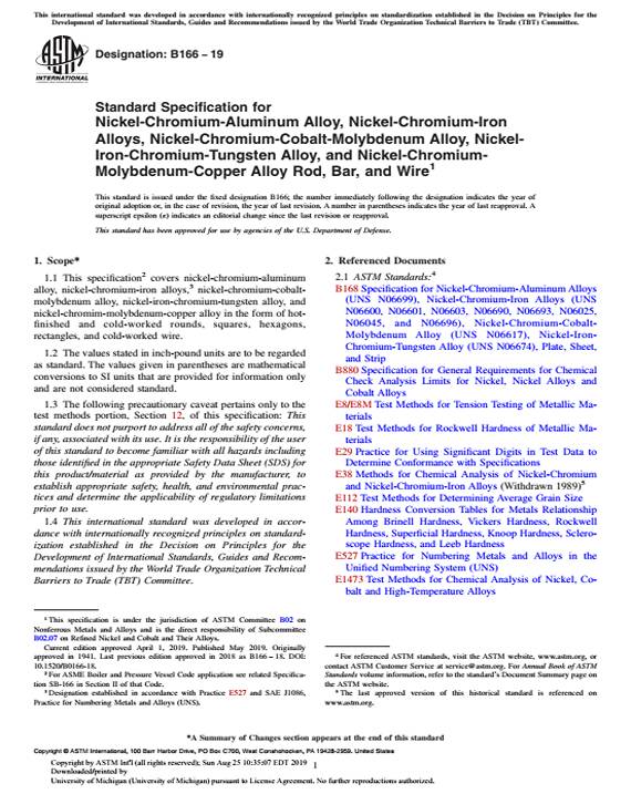 ASTM B 166