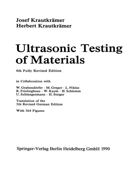 Ultrasonic Testing of Materials